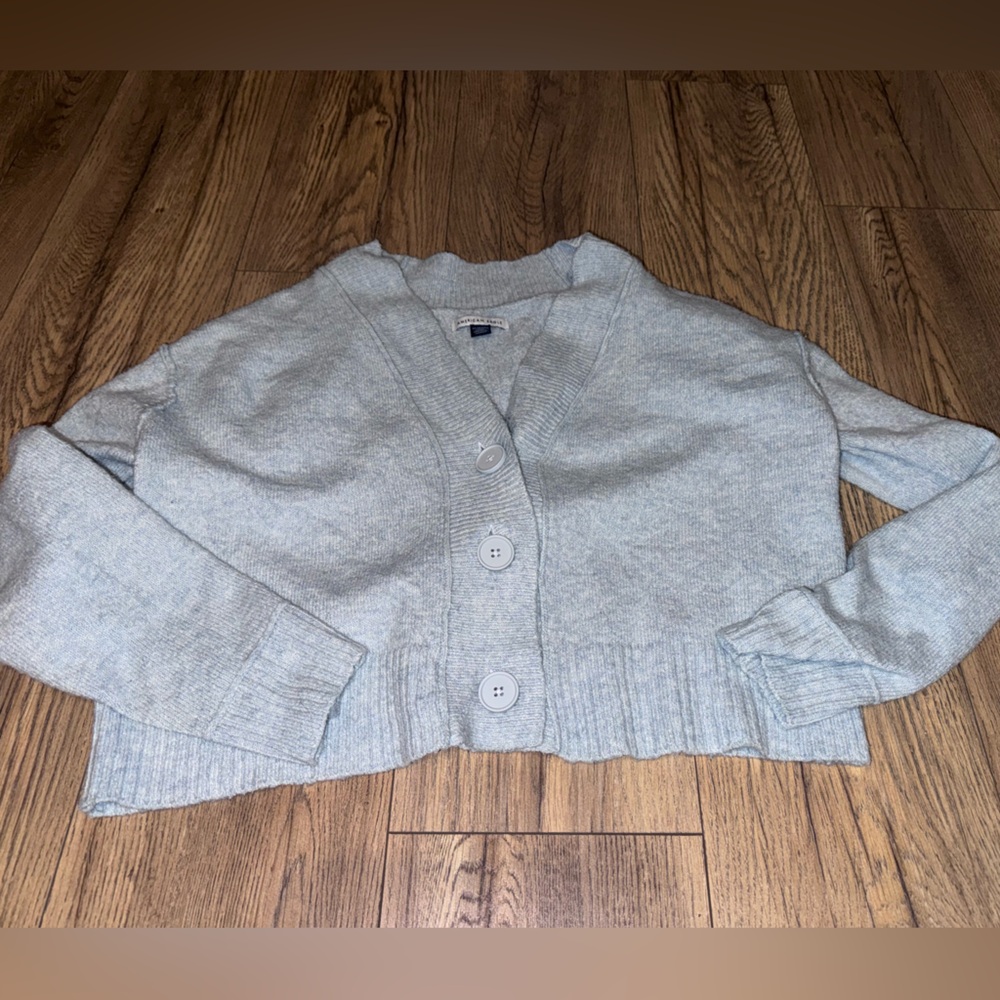 American Eagle Outfitters Light Blue Knit Sweater